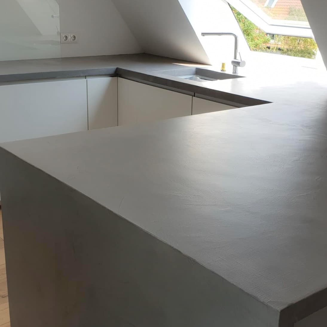 microcement køkkenbordplade