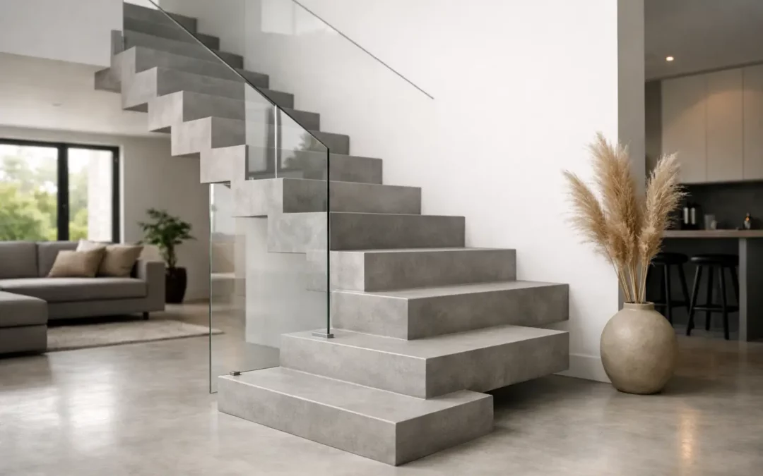 Microcement trappe indendørs – stil og styrke